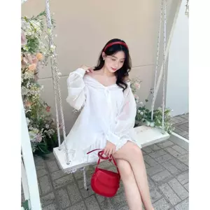 ｡𖦹°‧ SET BÁNH BÈO : SET ÁO BẸT VAI TAY DÀI + CHÂN VÁY SP022094🔥𝐇𝐨𝐚̉ 𝐓𝐨̂́𝐜🔥 𝐌𝐄𝐎𝐈𝐍𝐃𝐀𝐇𝐎𝐔𝐒𝐄