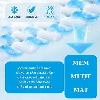 Chiếu điều hòa băng lạnh M2T BEDDING màu săc trơn đủ kích thước - Mềm mịn mát - Tặng kèm 2 vỏ gối