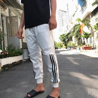 ⚡️ Xả Hàng Thể Thao ⚡️ Quần Jogger Nam xương cá Thu Đông Co Giãn Ống Suông kiểu phối sọc lững L1