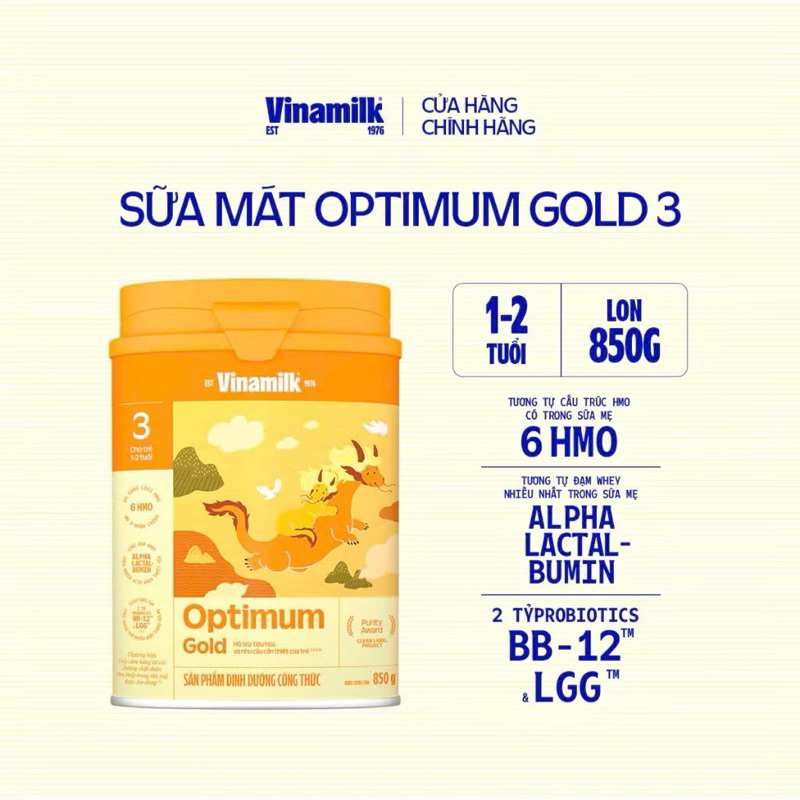 Sữa Bột Vinamilk Optimum Gold Số 3 Lon - 850g