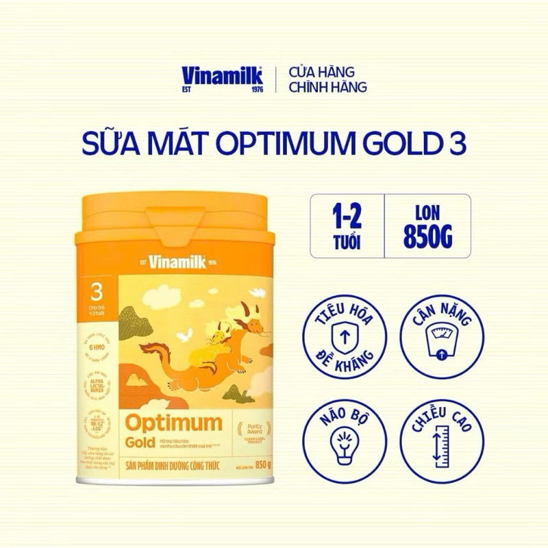 Sữa Bột Vinamilk Optimum Gold Số 3 Lon - 850g