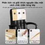 KAZACA Ghế văn phòng xoay 360 độ, ghế máy tính, hỗ trợ công thái học, chống mỏi lưng, thích hợp để học tập và làm việc — ảnh 2