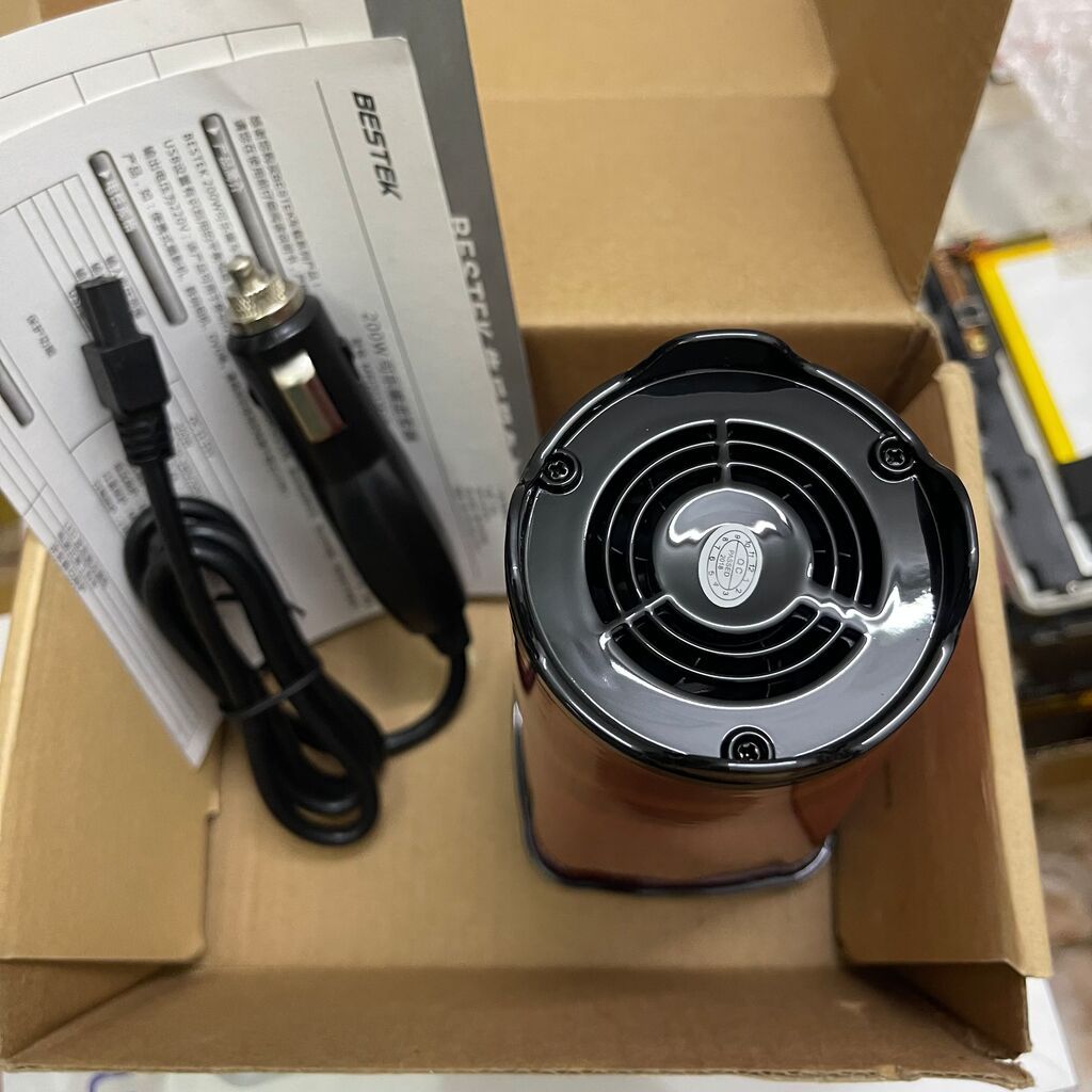 [ Cam kết chính hãng ] Ổ điện xe hơi 12V sang 220V BESTEK 200W Power Inverter ( Max 250W ), Thiết Kế Dạng Cốc Tiện Lợi