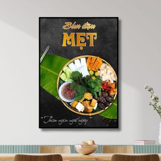Tranh Canvas Treo Tường Bán Bún Đậu BH57 - Tranh Decor, Trang Trí Quán Bún Đậu Cao Cấp, Sắc Nét