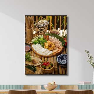 Tranh Canvas Treo Tường Bán Bún Đậu BH57 - Tranh Decor, Trang Trí Quán Bún Đậu Cao Cấp, Sắc Nét