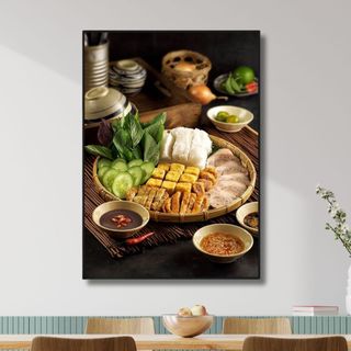 Tranh Canvas Treo Tường Bán Bún Đậu BH57 - Tranh Decor, Trang Trí Quán Bún Đậu Cao Cấp, Sắc Nét