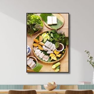 Tranh Canvas Treo Tường Bán Bún Đậu BH57 - Tranh Decor, Trang Trí Quán Bún Đậu Cao Cấp, Sắc Nét