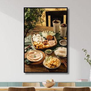 Tranh Canvas Treo Tường Bán Bún Đậu BH57 - Tranh Decor, Trang Trí Quán Bún Đậu Cao Cấp, Sắc Nét
