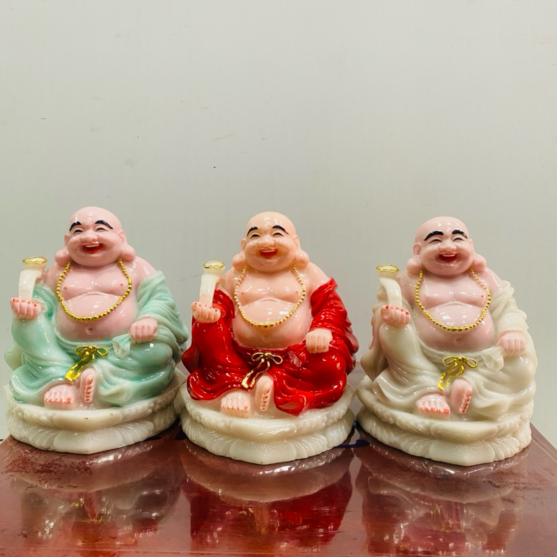 Tượng Di Lặc Mini Chất Liệu Bột Đá Cao 12 cm