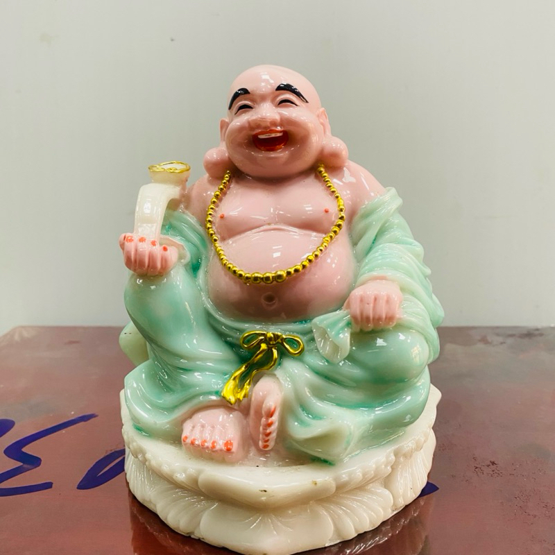 Tượng Di Lặc Mini Chất Liệu Bột Đá Cao 12 cm