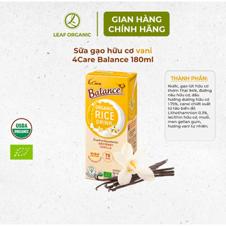 Thùng 36 hộp sữa gạo hữu cơ 4Care Balance, có mix vị