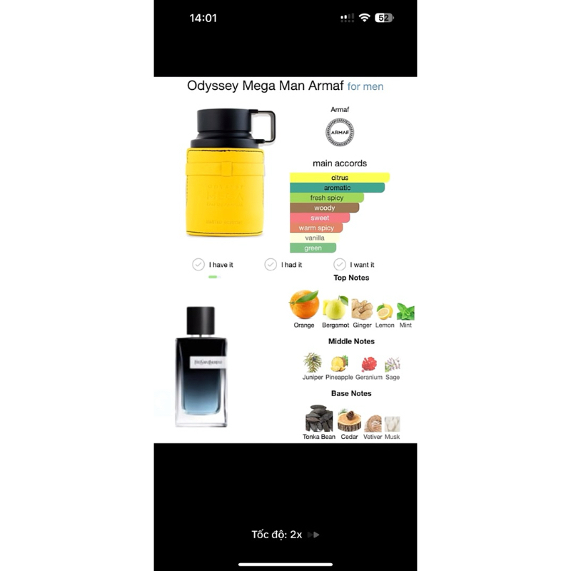 NƯỚC HOA ARMAF ODYSSEY COLLECTION 60ml & 100ml