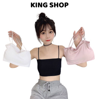 Combo 3 Áo bra nữ su đệm mỏng co giãn tốt, mặc mịn êm freesize, form ngực duới 82cm King Shop B-8881