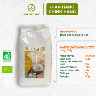 Bột mì hữu cơ trắng đa dụng T55 Markal 1kg