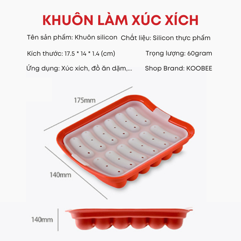 Khuôn Silicon Làm Xúc Xích, Trứng Hấp, Bánh Ăn Dặm Cho Bé Dễ Làm| Siêu Dẻo, Chịu Nhiệt, An Toàn Cho Bé | 285