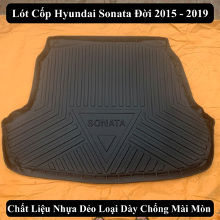 ( Loại Dày ) Lót cốp Hyundai Sonata Đời 2015 - 2019 Thảm Cốp Không Mùi Khó Chịu