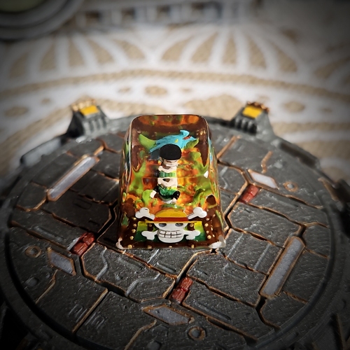 Keycap zoro, zoro one pice, nút bàn phím cơ One piece, keycap artisan ...