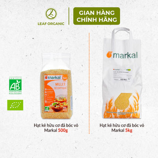 Hạt kê hữu cơ đã bóc vỏ Markal gói 500g hàng nhập khẩu Pháp