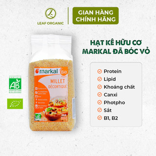 Hạt kê hữu cơ đã bóc vỏ Markal gói 500g hàng nhập khẩu Pháp