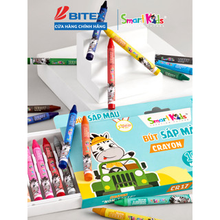Bút Sáp Màu Zebby mẫu giáo 12/18/24 màu tô sắc tươi sáng - Smartkids