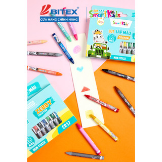Bút Sáp Màu Zebby mẫu giáo 12/18/24 màu tô sắc tươi sáng - Smartkids