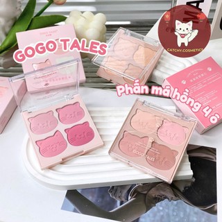 [GOGO TALES] Bảng Má Hồng Gogo Tales 4 Ô Mèo Đáng Yêu Lovely Cat Sweetish Blush, 10g (GT772)