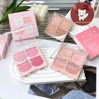 [GOGO TALES] Bảng Má Hồng Gogo Tales 4 Ô Mèo Đáng Yêu Lovely Cat Sweetish Blush, 10g (GT772)