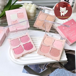 [GOGO TALES] Bảng Má Hồng Gogo Tales 4 Ô Mèo Đáng Yêu Lovely Cat Sweetish Blush, 10g (GT772)