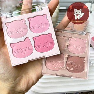 [GOGO TALES] Bảng Má Hồng Gogo Tales 4 Ô Mèo Đáng Yêu Lovely Cat Sweetish Blush, 10g (GT772)