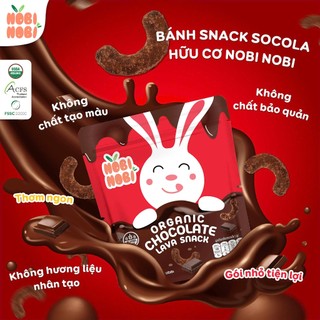 Bánh snack socola hữu cơ Nobi Nobi 20g cho bé từ 18 tháng