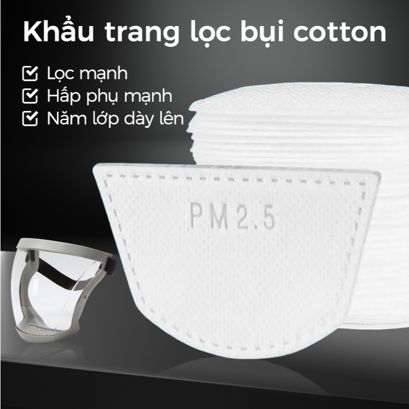 Kính chống giọt bắn,măt nạ bảo vệ chống độc,phun thuốc trừ sâu vừa chắn bụi,kính bảo hộ cao cấp Bông lọc có thể thay thế