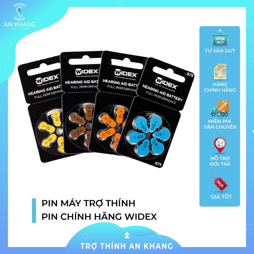 PIN MÁY TRỢ THÍNH - PIN WIDEX CHÍNH HÃNG - ĐỦ SIZE PIN 10/ PIN 13/ PIN ...