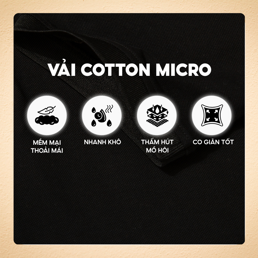 Áo polo nam Rouje cổ bẻ, vải Cotton Micro mịn mát, thấm hút tốt, tay ngắn phối sọc trắng năng động, cá tính, trẻ trung -