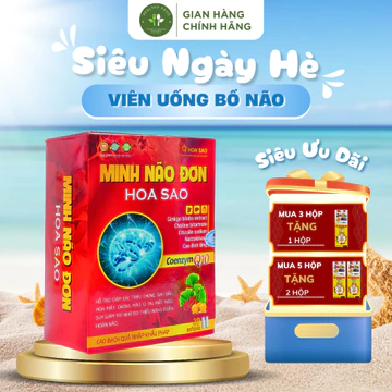 Bổ não ginkgo Viên uống bổ não MINH NÃO ĐƠN HOA SAO Chính Hãng Độc Quyền Japa Kids