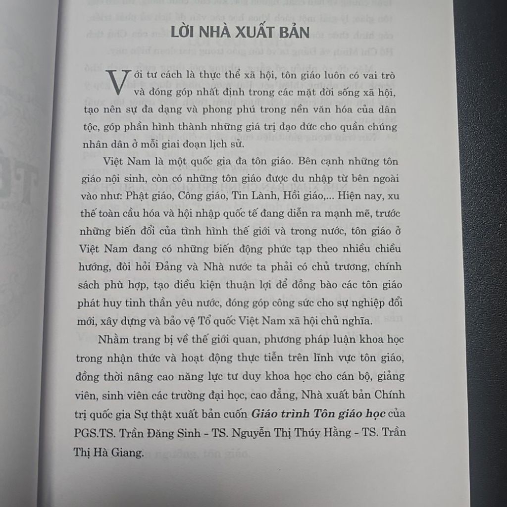 Sách - Giáo trình tôn giáo học