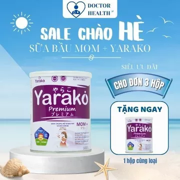 Sữa Bầu Sữa Cho Bà Bầu YARAKO PREMIUM MOM+ Dinh Dưỡng Chuyên Biệt Cho Thai Kỳ Và Sau Sinh Chính Hãng