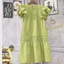 Váy bầu form rộng tay cánh tiên đuôi cá form rộng xếp ly cổ tròn Đầm bigsize dáng suông xòe oversize cute T643G