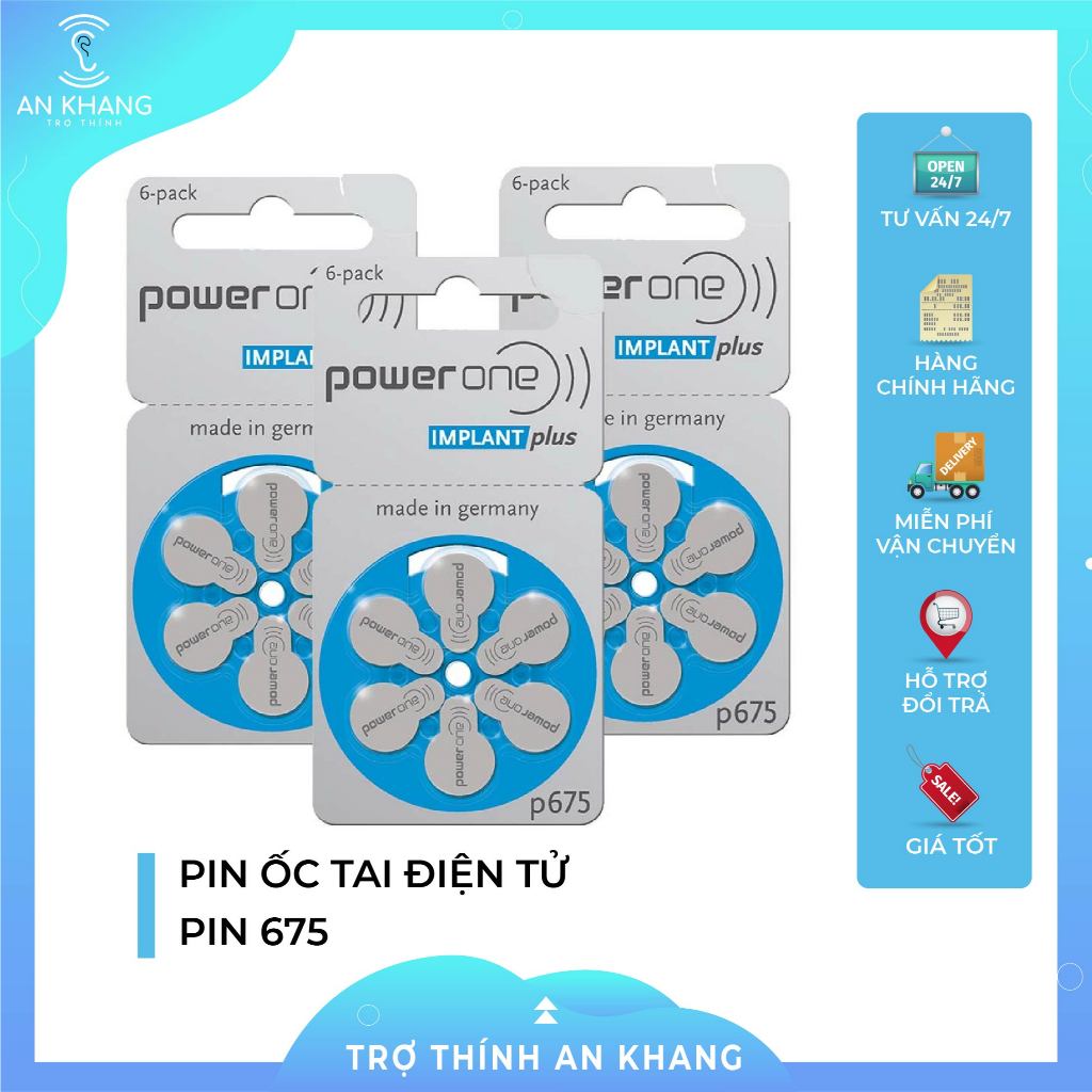 PIN ỐC TAI ĐIỆN TỬ POWERONE - PIN 675 - CHÍNH HÃNG CỦA ĐỨC – CHUYÊN ...