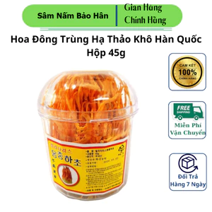 Hoa Đông Trùng Hạ Thảo Khô Hàn Quốc, Hộp 45g - Sản Phẩm Tự Nhiên Dinh Dưỡng Cao