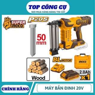 INGCO Máy bắn đinh thẳng (gỗ) dùng pin 20V - 50mm CBNLI5008 /CBNLI5005