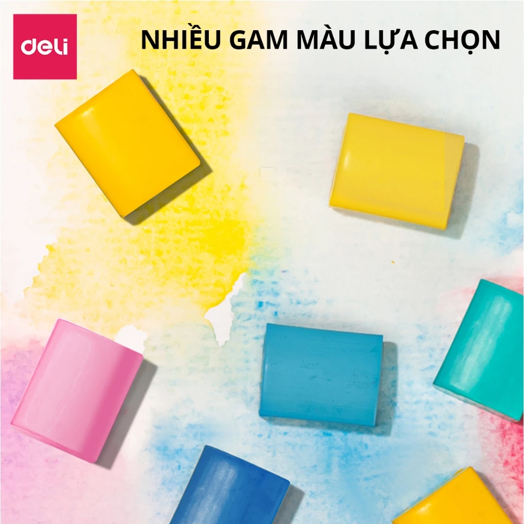 [HỌA CỤ DELI] Màu Nước Dạng Nén Dmast Solid Water Color 12/18/24/36 Màu Deli - Màu Nước Nén Mịn Loan