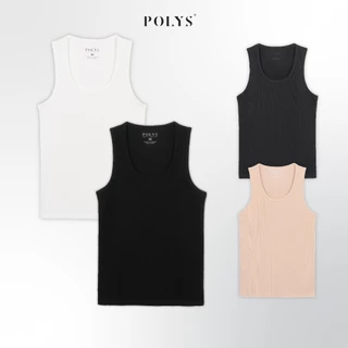Áo Ba Lỗ Thun Gân POLYS Form Body, Vải Cotton Gân Dày Dặn, Co Giãn. ÁO BA LỖ POLYS