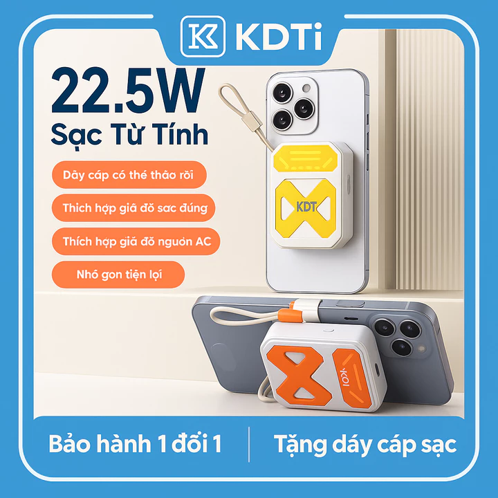 (Tặng Cáp Sạc Nhanh Type C-Type C) Sạc Dự Phòng, Củ Sạc Nhanh KW05, Sạc Dự phòng 10.000mAh 20.000mAh