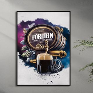Tranh Canvas Treo Tường Decor Quán Bia BH64 - Tranh Decor Trang Trí  Nhà Hàng, Quán Nhậu Tranh Canvas Có Khung Sắc Nét