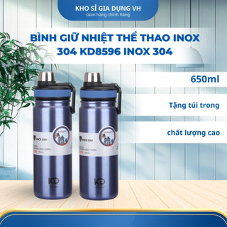 Bình giữ nhiệt thể thao inox 304 KD859 inox 304 dung tích 650ml, giữ nhiệt tốt