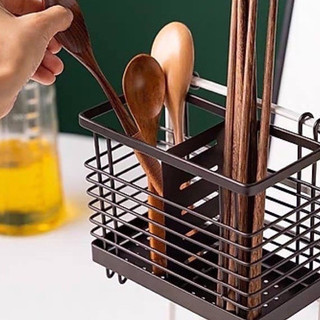 CẮM ĐŨA INOX CAO CẤP CÓ MÓC TREO, Ống Cắm Đũa Thìa Inox Sơn Tĩnh Điện 4101, không gỉ