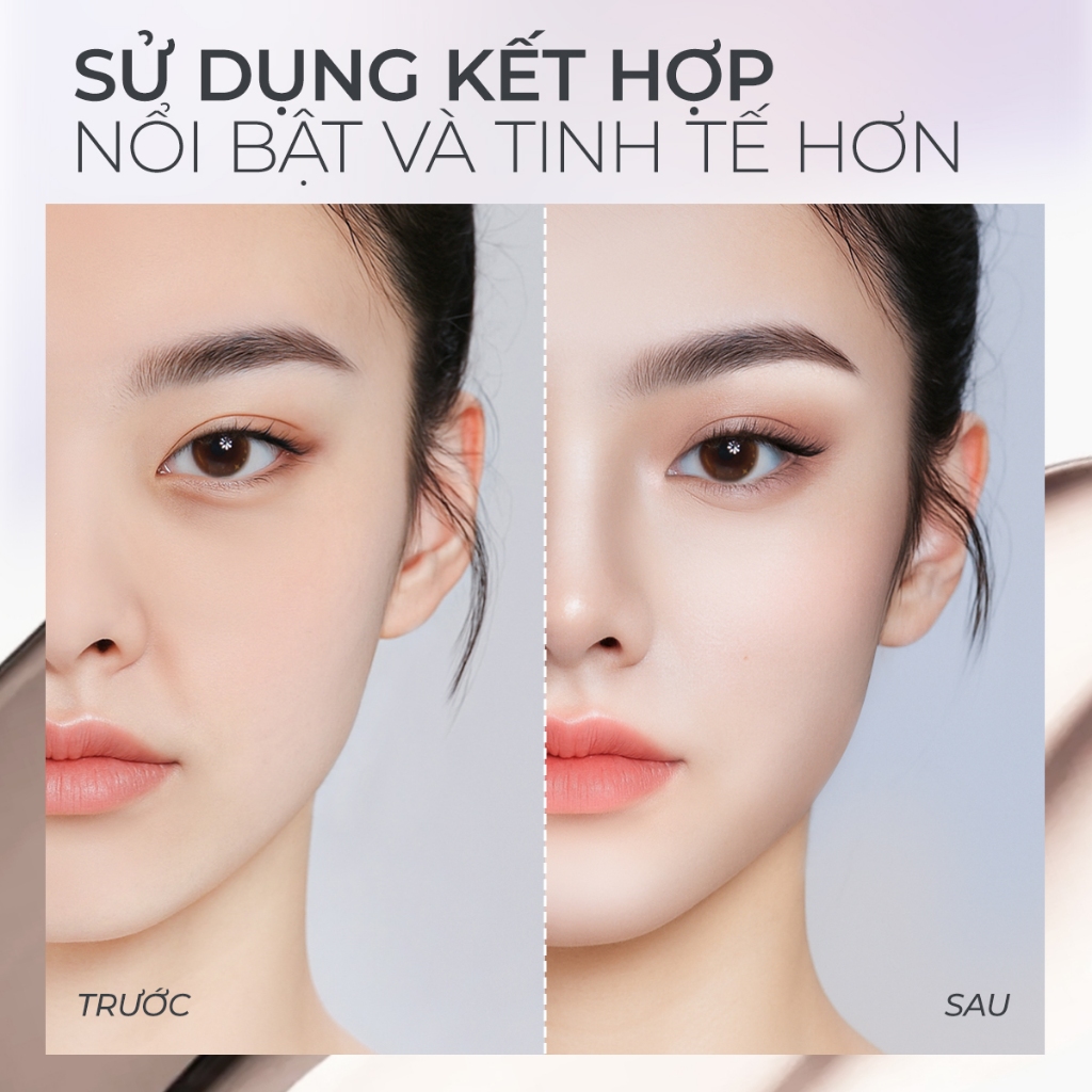 SACE LADY Liquid Contour lâu trôi có sắc tố cao + Kem bắt sáng dạng lỏng chống thấm bộ trang điểm