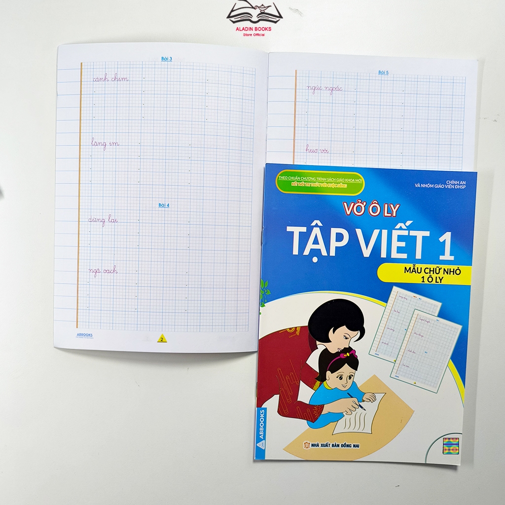Sách- Bộ 4 Quyển Vở Ô Ly Tập Viết 1-Theo Chuẩn Chương Trình SGK Mới- Tặng Bảng Tóm Tắt Toán Tiểu Học