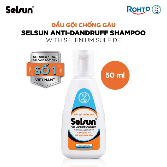 Dầu gội Selsun chống gàu, sạch gàu & hết ngứa da đầu Selsun Anti-Dandruff Shampoo 50ml