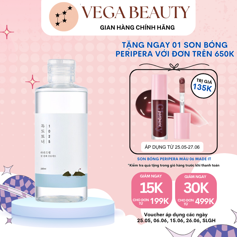 Toner ROUND LAB 1025 Dokdo 200ml & 100ml cấp ẩm và dưỡng ẩm lành tính ...